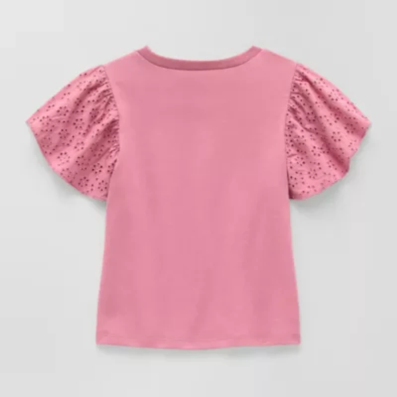Okie Dokie Toddler & Little Girls Round Neck Short Sleeve T-Shirt