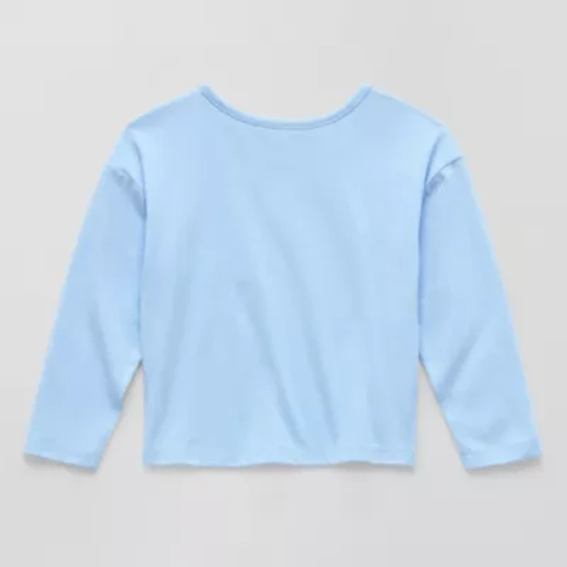 Okie Dokie Toddler & Little Girls Round Neck Long Sleeve Graphic T-Shirt