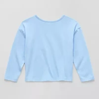 Okie Dokie Toddler & Little Girls Round Neck Long Sleeve Graphic T-Shirt