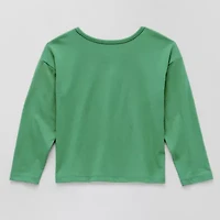 Okie Dokie Toddler & Little Girls Round Neck Long Sleeve Graphic T-Shirt