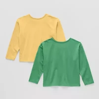 Okie Dokie Toddler & Little Girls Round Neck Long Sleeve 2-pc. Graphic T-Shirt
