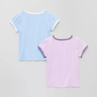 Okie Dokie Toddler & Little Girls Round Neck Short Sleeve 2-pc. Graphic T-Shirt