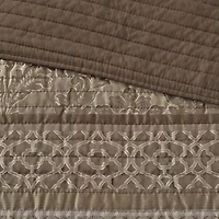 Madison Park Venetian 6-Pc Jacquard Quilt Set with Throw Pillows