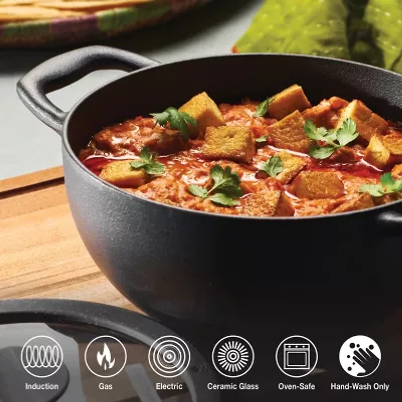 Tramontina Pre-Seasoned Cast Iron 2.3-qt. Kadai