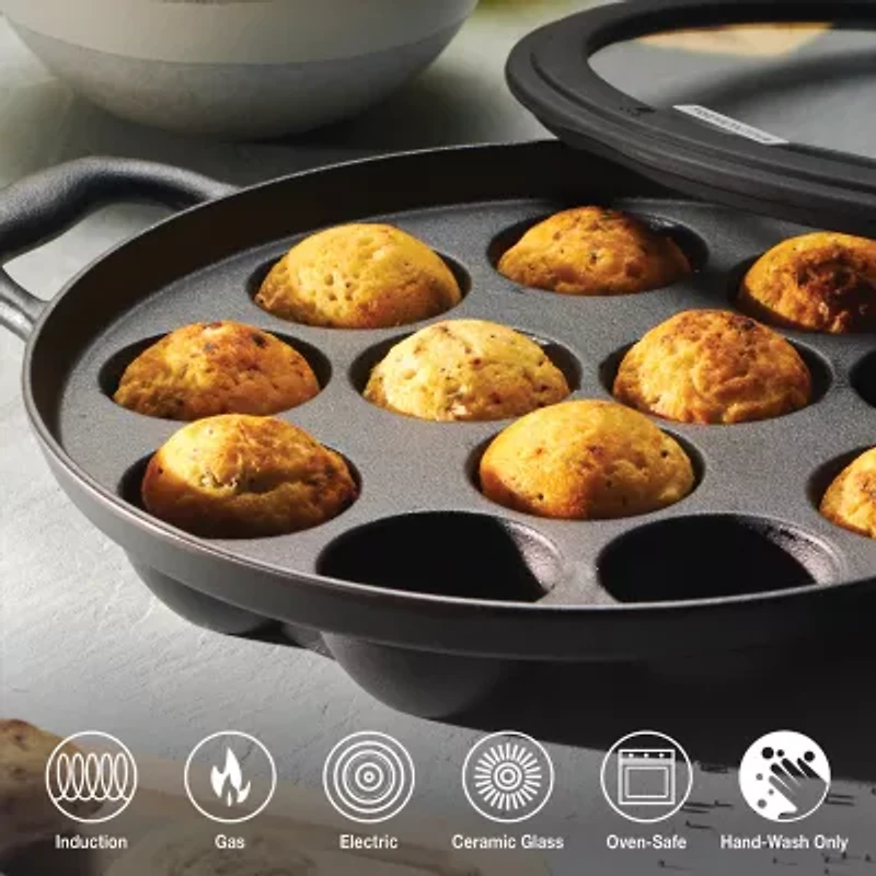 Tramontina Pre-Seasoned Cast Iron Paniyarakkal Pan