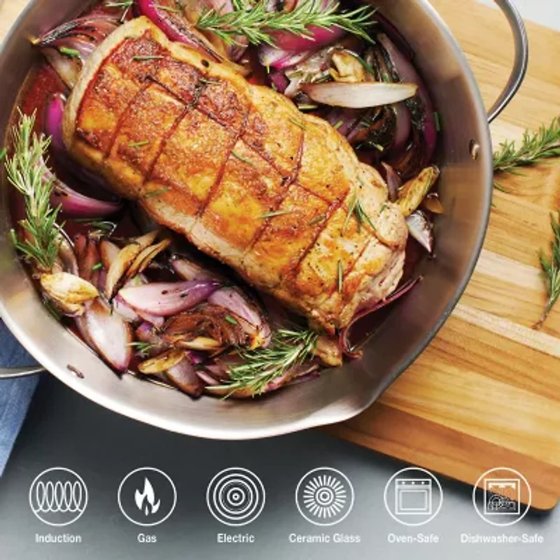 Tramontina Stainless Steel 6-qt. Braising Pan