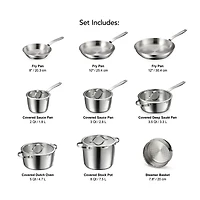Tramontina Tempo Tri-Ply Stainless Steel 14-pc. Cookware Set