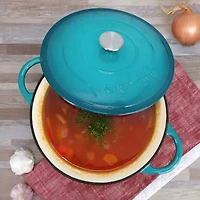 MegaChef Enameled Cast Iron 6.35-qt. Round Dutch Oven