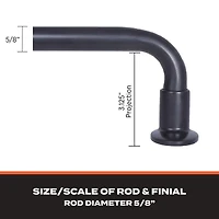 Sun Zero Blackout Wrap Around 5/8 Adjustable Curtain Rod