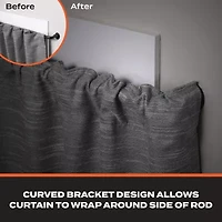Sun Zero Blackout Wrap Around 5/8 Adjustable Curtain Rod