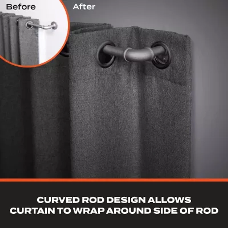 Sun Zero Room Darkening Bronn Industrial 3/4 Curtain Rod