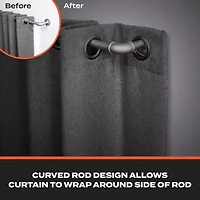 Sun Zero Room Darkening Bronn Industrial 3/4 Curtain Rod