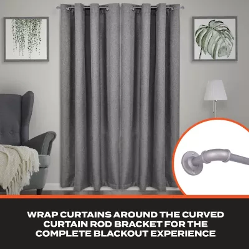 Sun Zero Room Darkening Bronn Industrial 3/4 Curtain Rod
