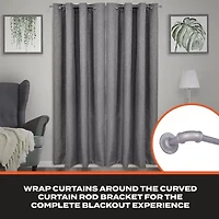 Sun Zero Room Darkening Bronn Industrial 3/4 Curtain Rod