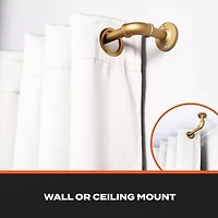 Sun Zero Room Darkening Bronn Industrial 3/4 Curtain Rod