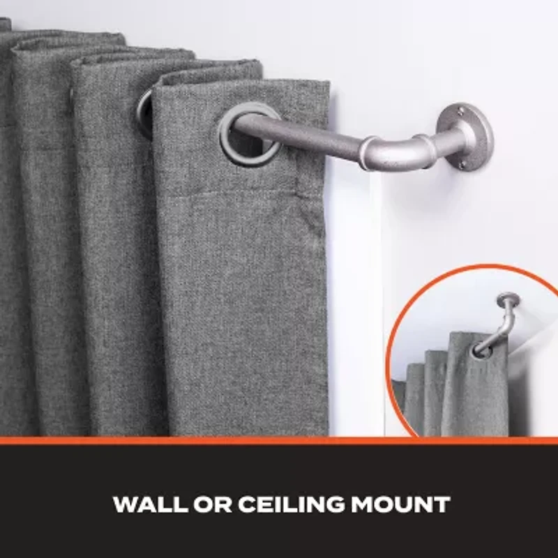 Sun Zero Room Darkening Bronn Industrial 3/4 Curtain Rod