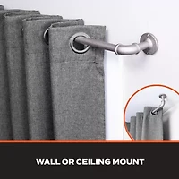 Sun Zero Room Darkening Bronn Industrial 3/4 Curtain Rod