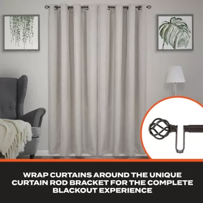 Sun Zero Room Darkening Cage 3/4 Curtain Rod