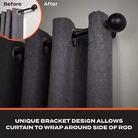 Sun Zero Room Darkening Philip 3/4 Curtain Rod