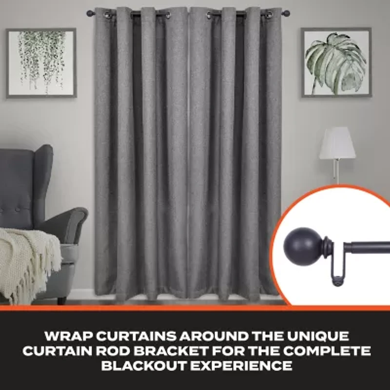 Sun Zero Room Darkening Philip 3/4 Curtain Rod