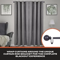 Sun Zero Room Darkening Philip 3/4 Curtain Rod