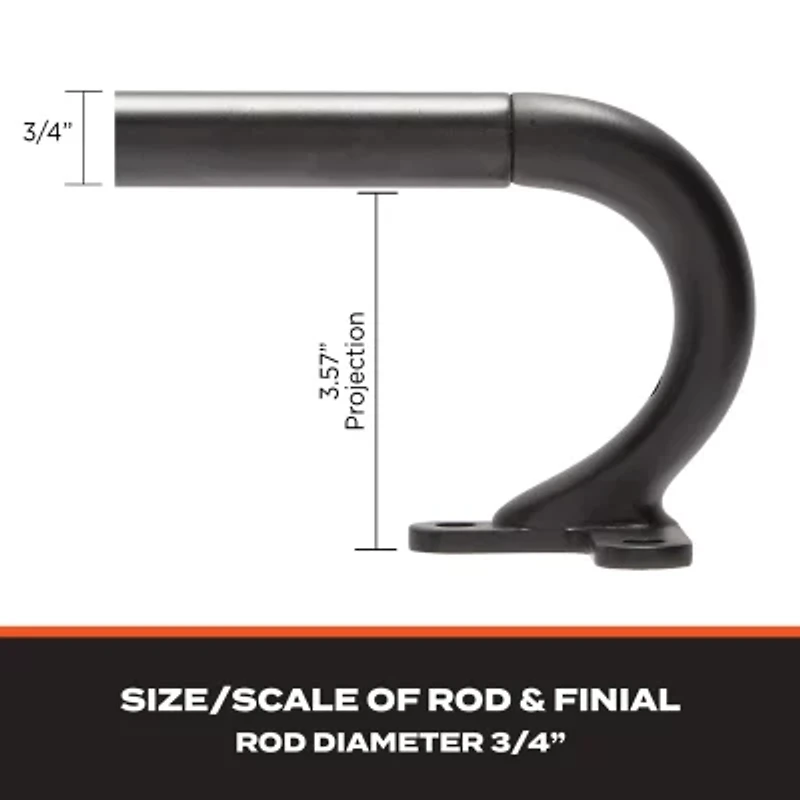 Sun Zero Wrap Around 3/4 Adjustable Curtain Rod