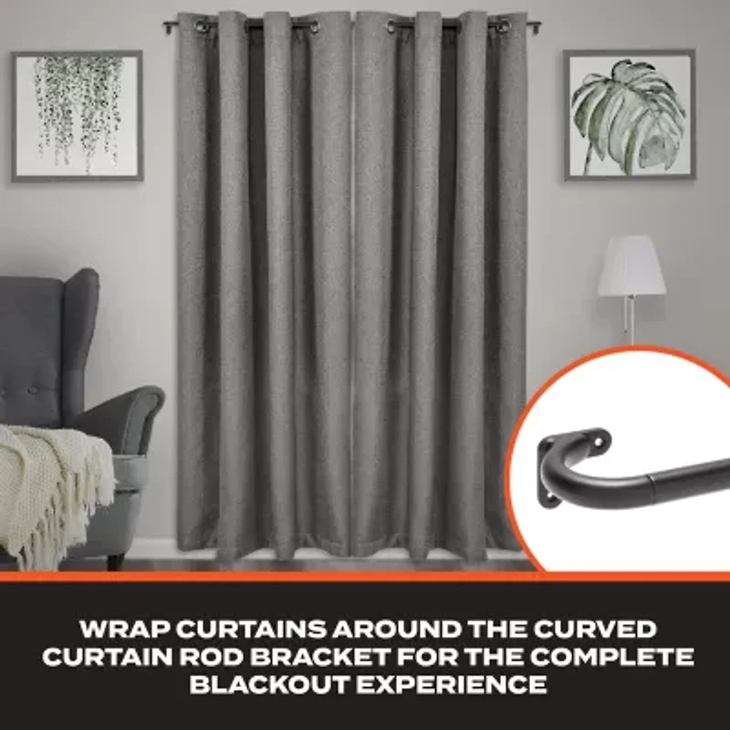 Sun Zero Wrap Around 3/4 Adjustable Curtain Rod