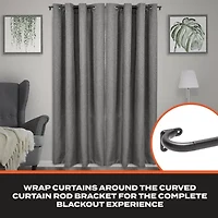 Sun Zero Wrap Around 3/4 Adjustable Curtain Rod