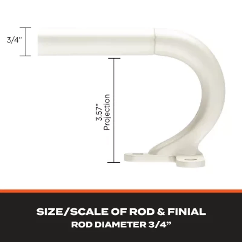 Sun Zero Wrap Around 3/4 Adjustable Curtain Rod