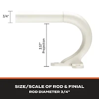 Sun Zero Wrap Around 3/4 Adjustable Curtain Rod