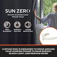 Sun Zero Wrap Around 3/4 Adjustable Curtain Rod