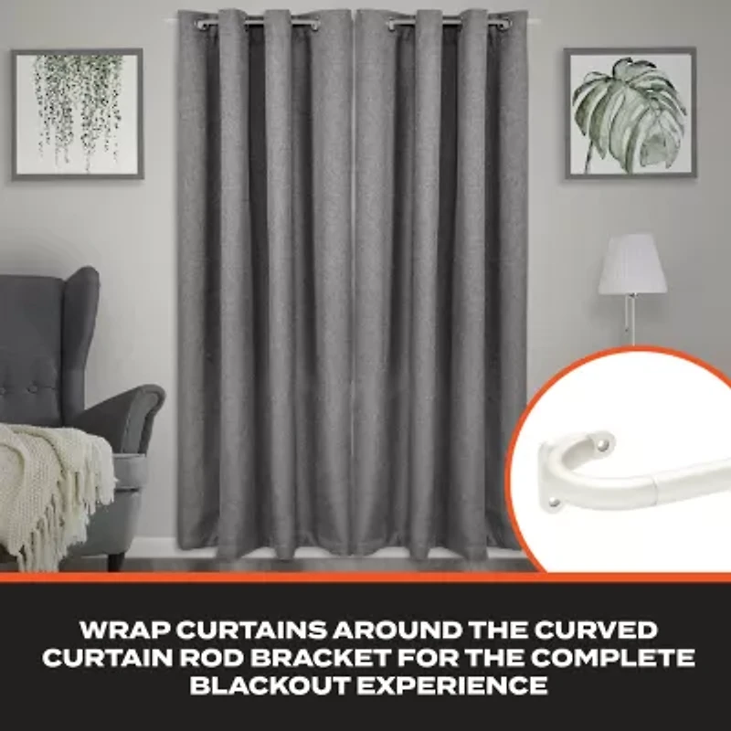 Sun Zero Wrap Around 3/4 Adjustable Curtain Rod