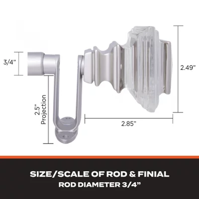 Sun Zero Faith 3/4 Adjustable Curtain Rod