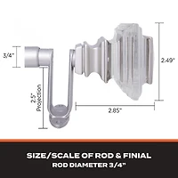 Sun Zero Faith 3/4 Adjustable Curtain Rod