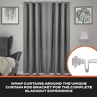 Sun Zero Faith 3/4 Adjustable Curtain Rod