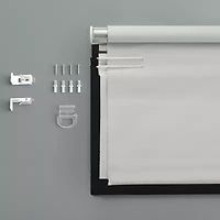 Sun Zero Pryer Energy Saving Cordless 100% Blackout Roman Shade