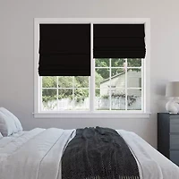 Sun Zero Pryer Energy Saving Cordless 100% Blackout Roman Shade