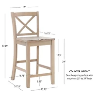 Tarlton Counter Height Bar Stool