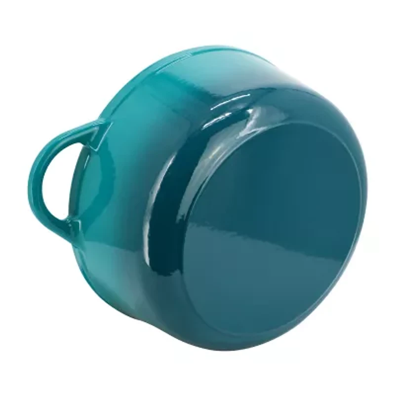 MegaChef 6.35 Quart Round Enameled Cast Iron Cast Iron Dutch Oven