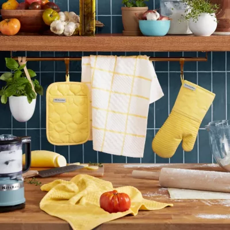 KitchenAid Terry Cloth 4-pc. Oven Mitts & Pot Holder Set