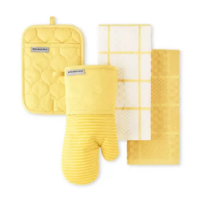 KitchenAid Terry Cloth 4-pc. Oven Mitts & Pot Holder Set