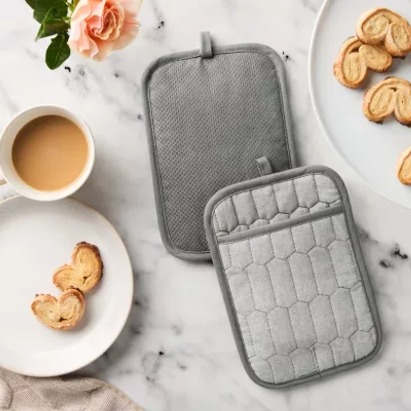 Martha Stewart Honeycomb Quilted 2-pc. Pot Holder Set