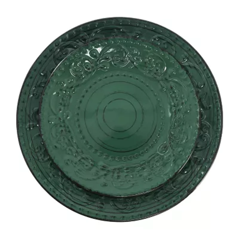 Elama Malibu Sea Glass 16 Piece Dg 16-pc. Stoneware Dinnerware Set