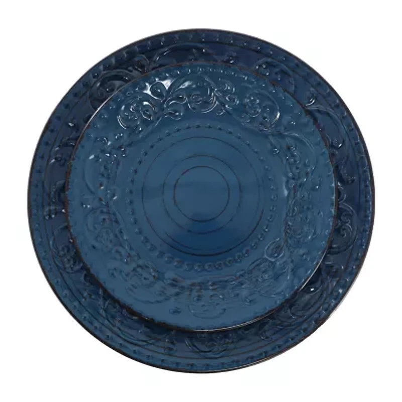 Elama Malibu Sea Glass Db 16-pc. Stoneware Dinnerware Set