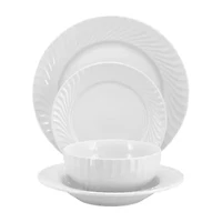 Elama Julia 16 Piece 16-pc. Porcelain Dinnerware Set