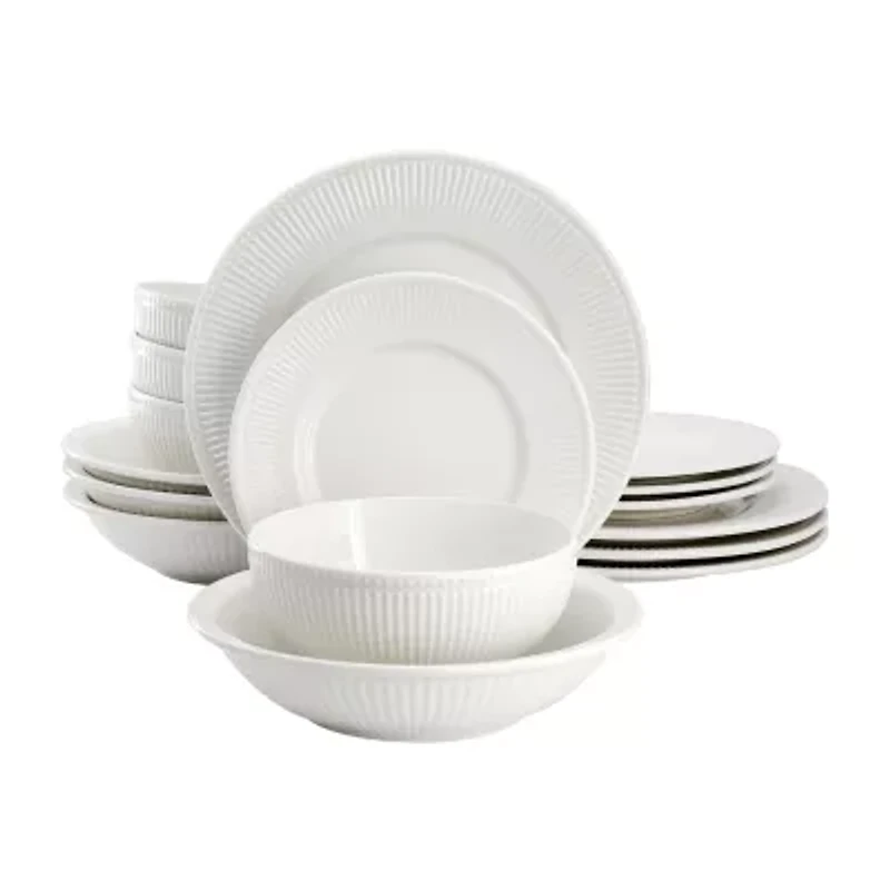 Elama Kate 16 Piece 16-pc. Porcelain Dinnerware Set