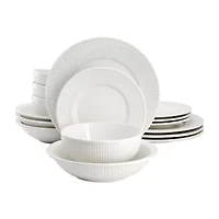 Elama Kate 16 Piece 16-pc. Porcelain Dinnerware Set