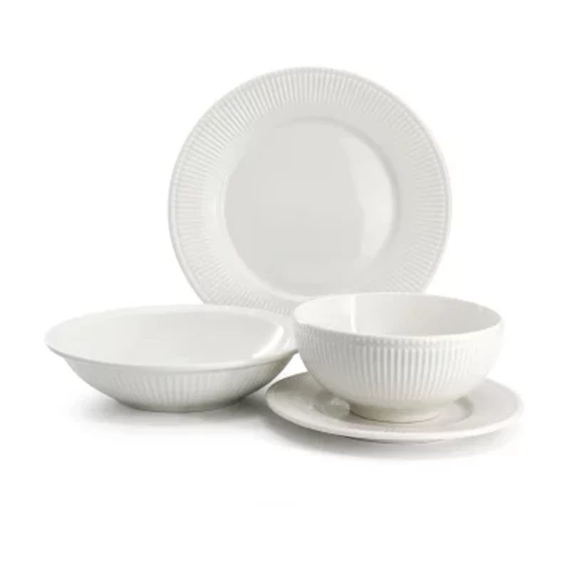 Elama Kate 16 Piece 16-pc. Porcelain Dinnerware Set