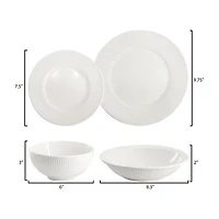Elama Kate 16 Piece 16-pc. Porcelain Dinnerware Set