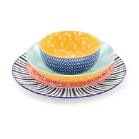 Elama Giovanna 16 Piece 16-pc. Porcelain Dinnerware Set